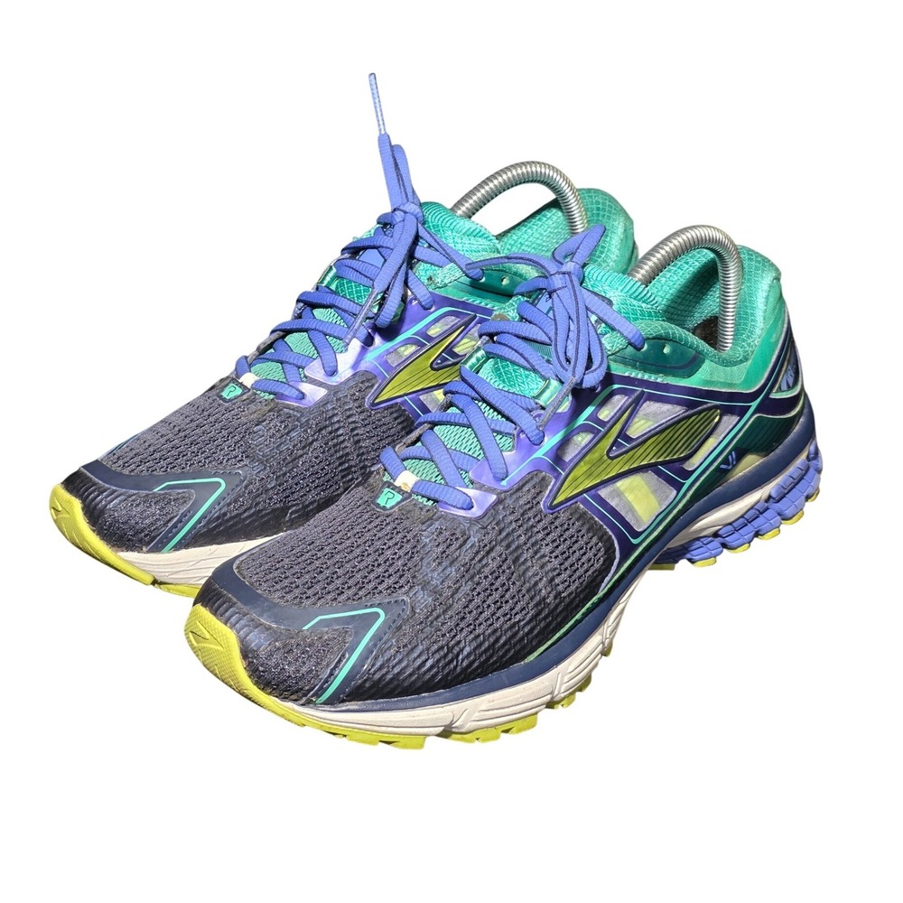 Brooks Ravenna 6 Womens Running Shoes Teal Purple Lime Green Sneakers Size 10